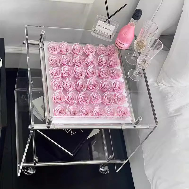 Minimalist Acrylic 2-Tier Table