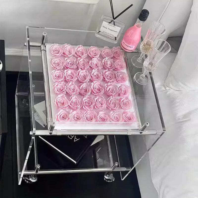 Minimalist Acrylic 2-Tier Table
