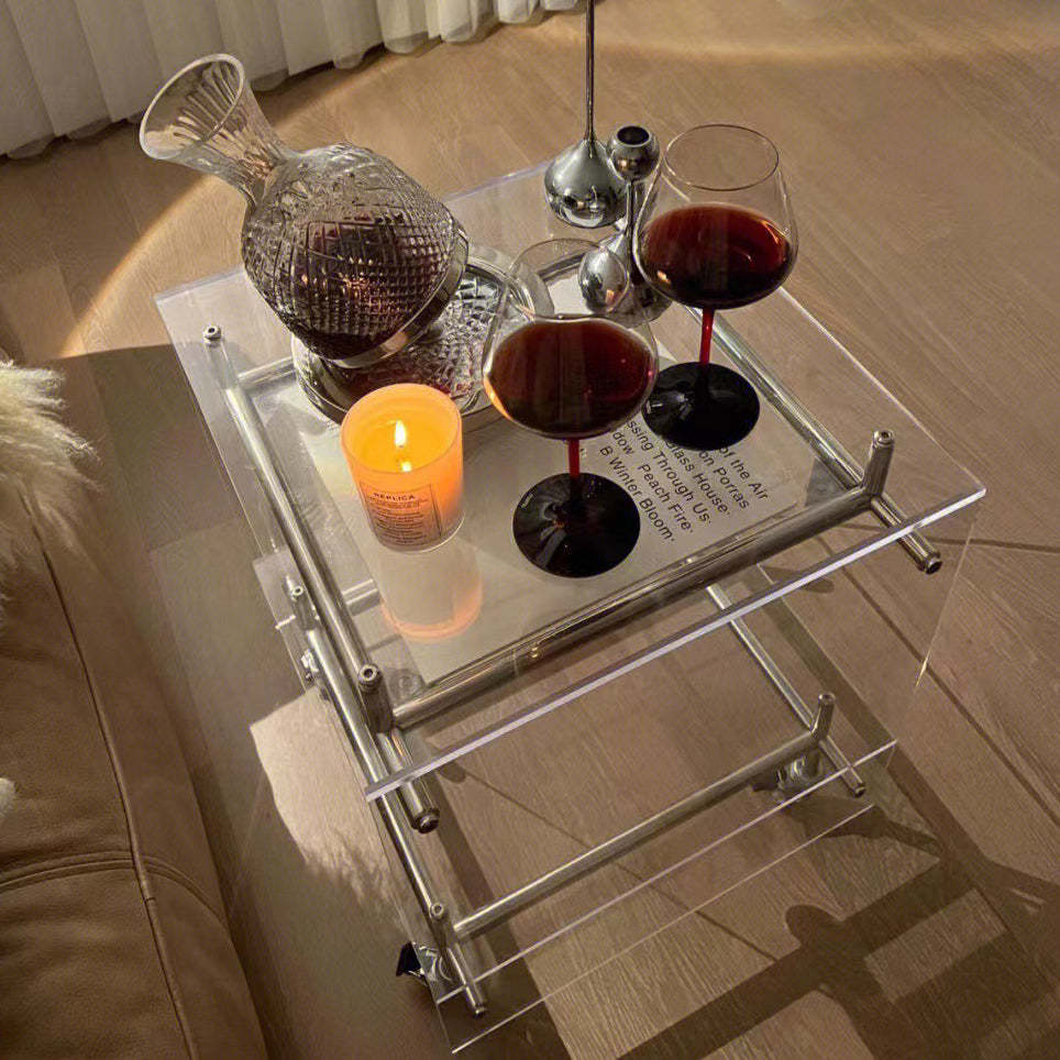 Minimalist Acrylic 2-Tier Table
