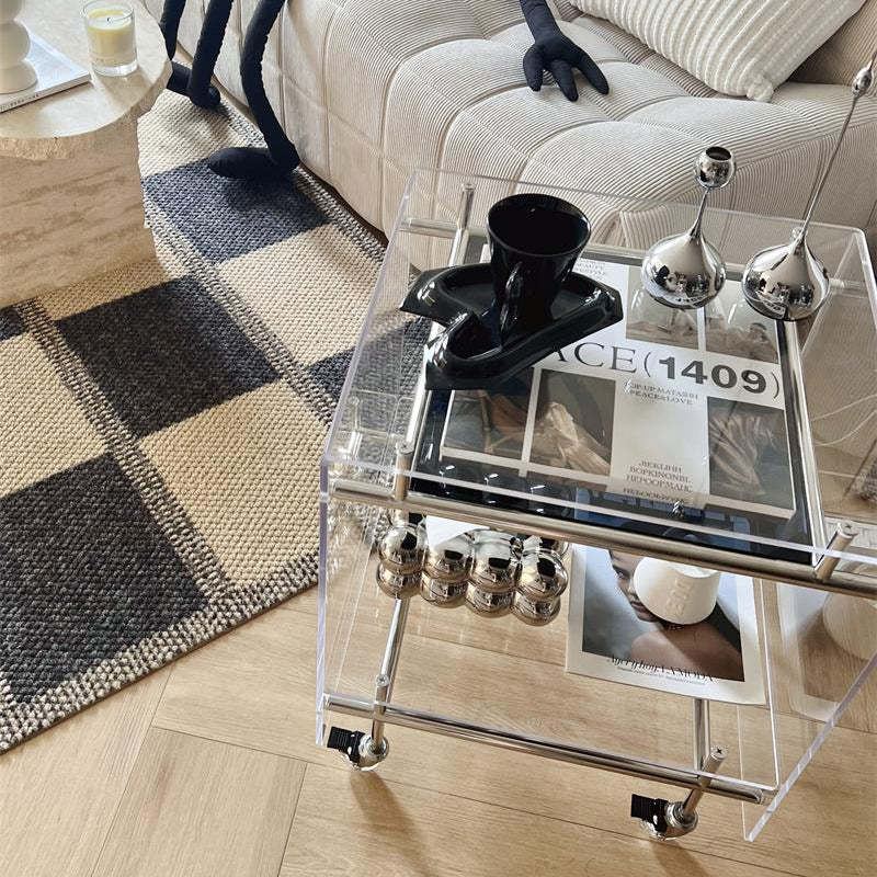 Minimalist Acrylic 2-Tier Table