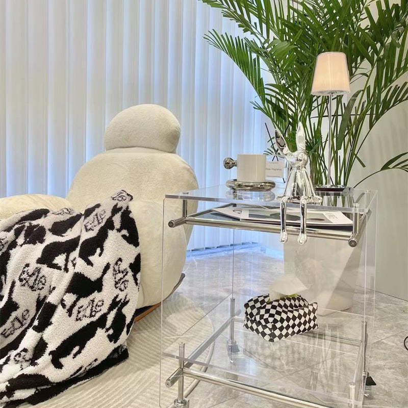Minimalist Acrylic 2-Tier Table