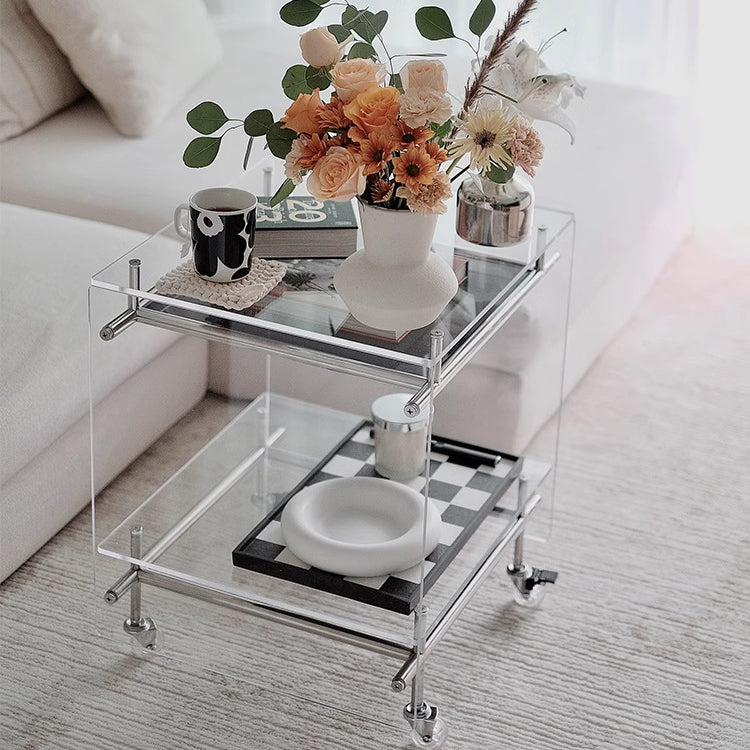 Minimalist Acrylic 2-Tier Table