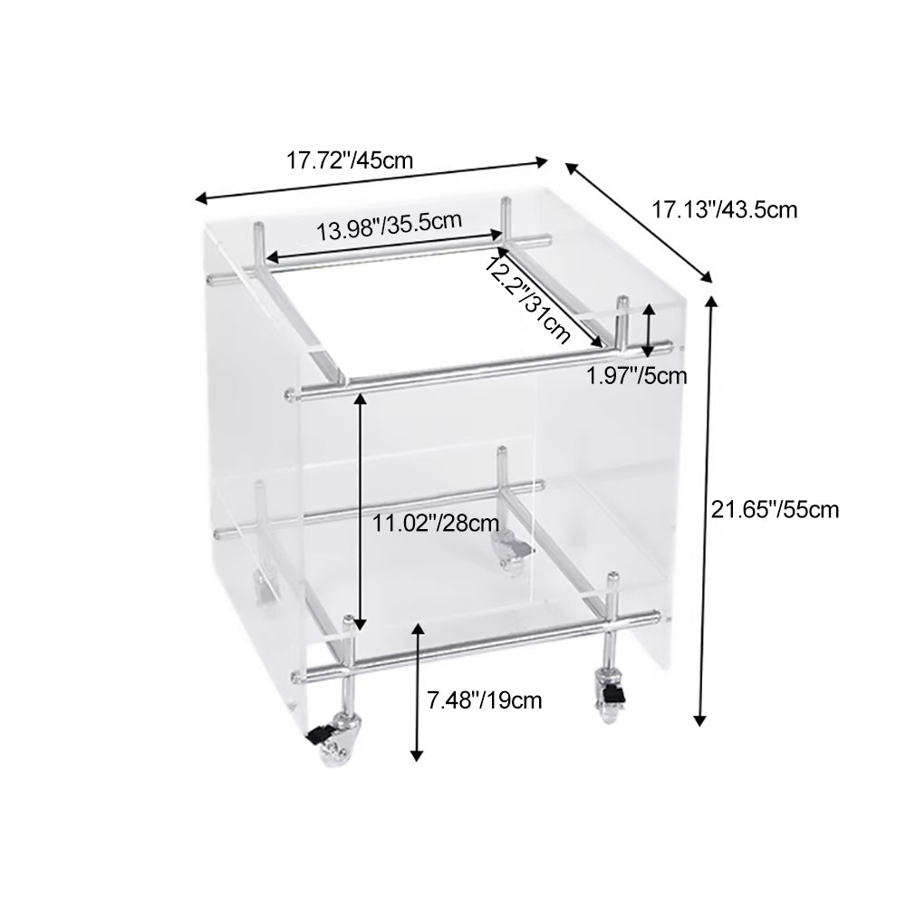 Minimalist Acrylic 2-Tier Table