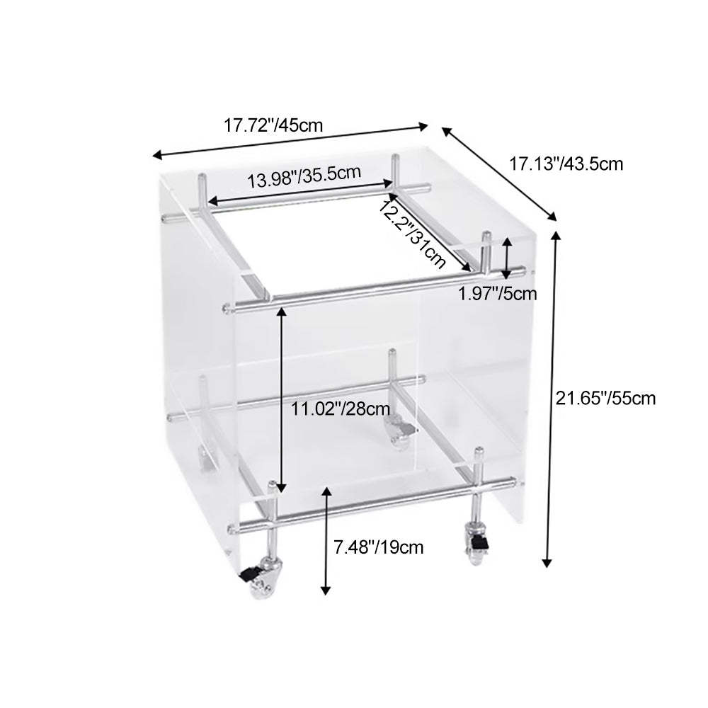 Minimalist Acrylic 2-Tier Table