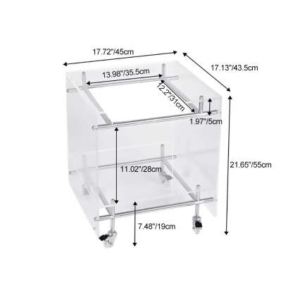 Minimalist Acrylic 2-Tier Table