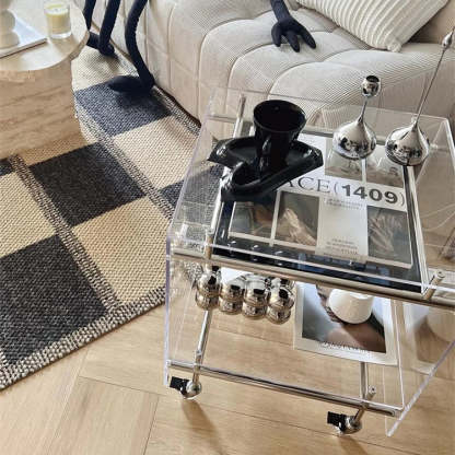 Minimalist Acrylic 2-Tier Table