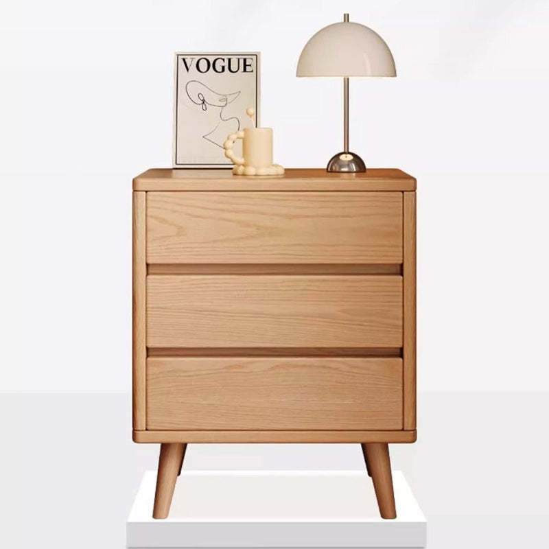 Minimalist Solid Wood Rectangular 2/3-Drawer Nightstand