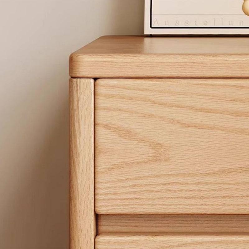 Minimalist Solid Wood Rectangular 2/3-Drawer Nightstand