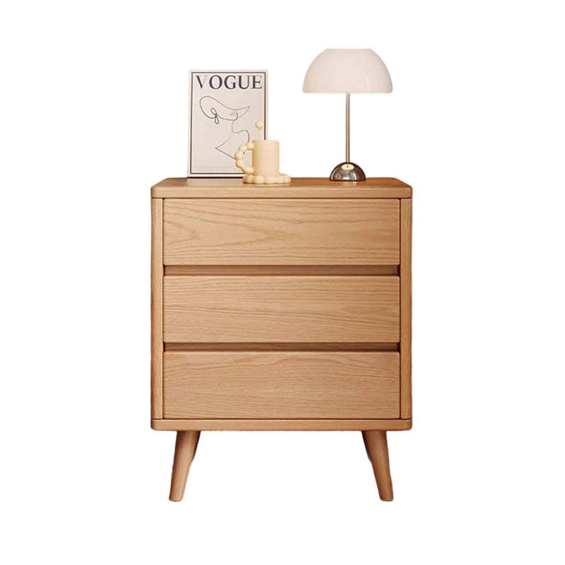 Minimalist Solid Wood Rectangular 2/3-Drawer Nightstand