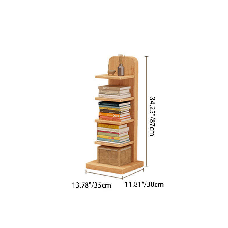 Minimalist Wood Rectangular 5/9-Tier Bookshelf