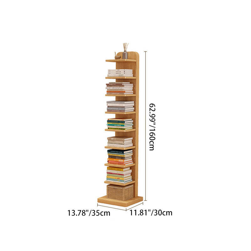 Minimalist Wood Rectangular 5/9-Tier Bookshelf