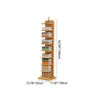 Minimalist Wood Rectangular 5/9-Tier Bookshelf