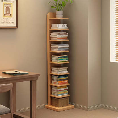 Minimalist Wood Rectangular 5/9-Tier Bookshelf