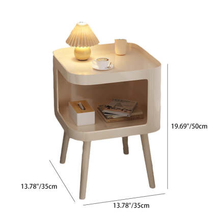 Contemporary Stainless Steel 2-Tier End Table