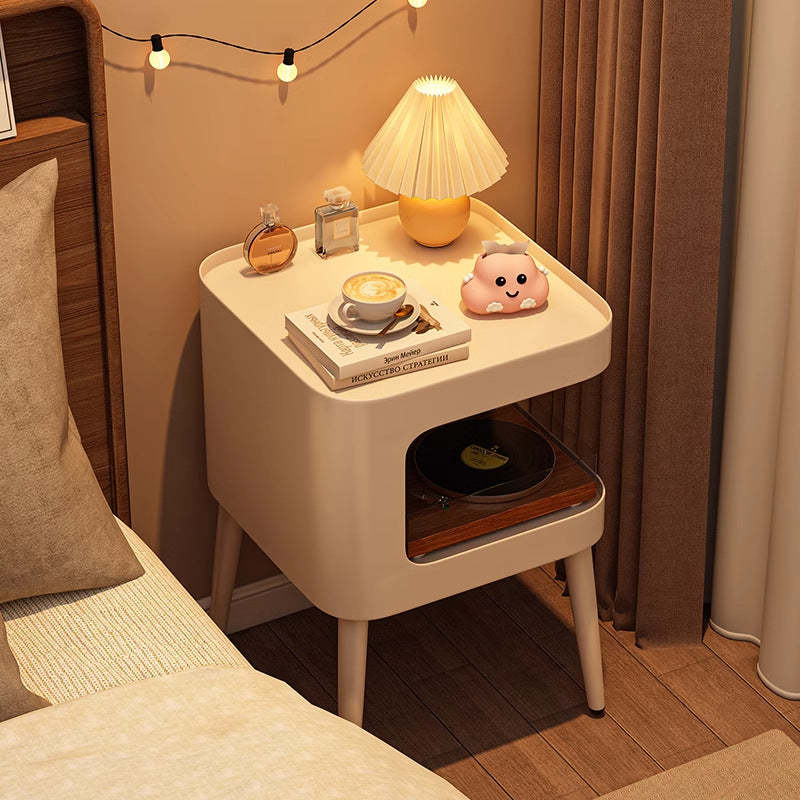 Contemporary Stainless Steel 2-Tier End Table