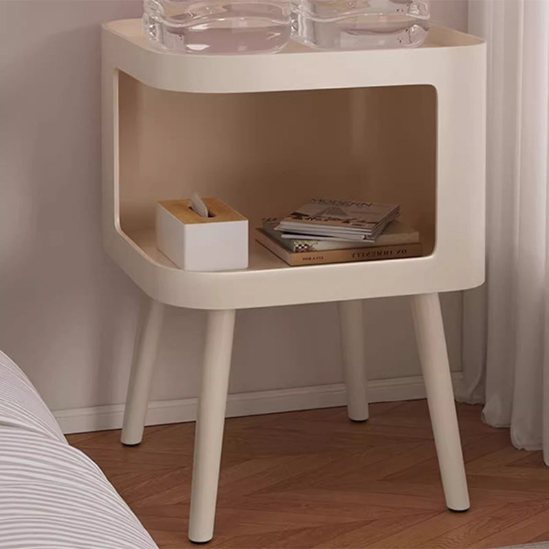 Contemporary Stainless Steel 2-Tier End Table