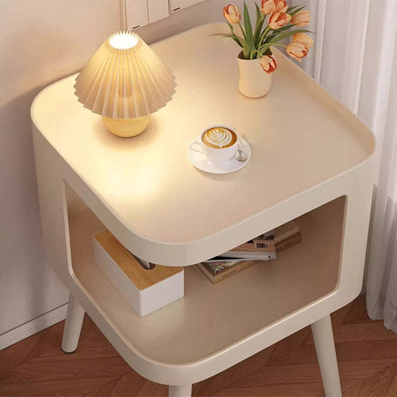 Contemporary Stainless Steel 2-Tier End Table