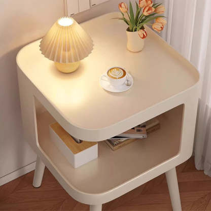 Contemporary Stainless Steel 2-Tier End Table