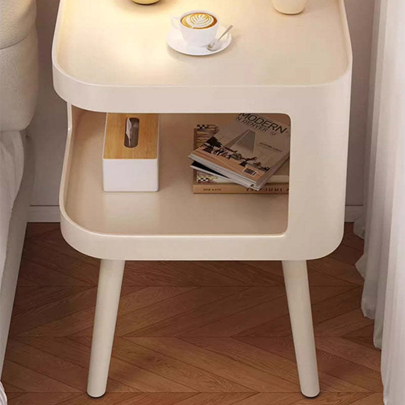 Contemporary Stainless Steel 2-Tier End Table