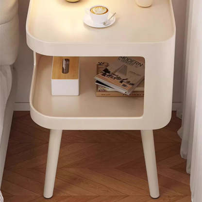 Contemporary Stainless Steel 2-Tier End Table