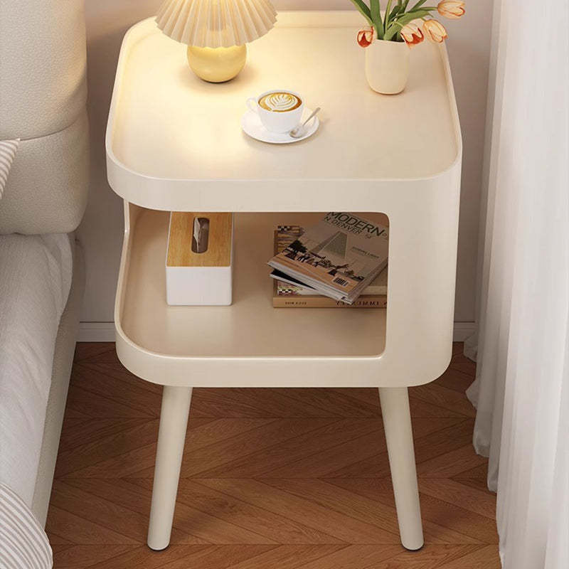 Contemporary Stainless Steel 2-Tier End Table