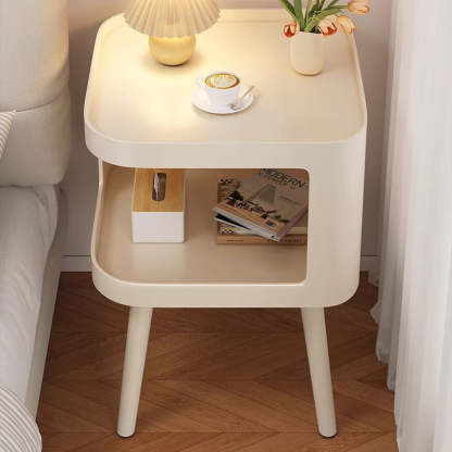 Contemporary Stainless Steel 2-Tier End Table