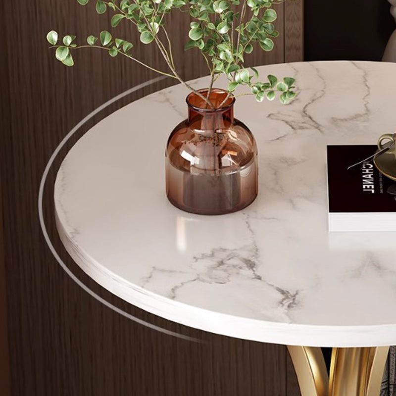 Modern Marble Steel Round Coffee Table