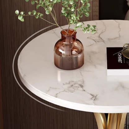 Modern Marble Steel Round Coffee Table
