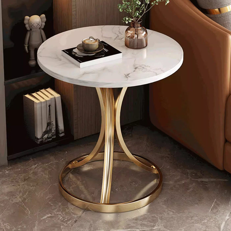 Modern Marble Steel Round Coffee Table