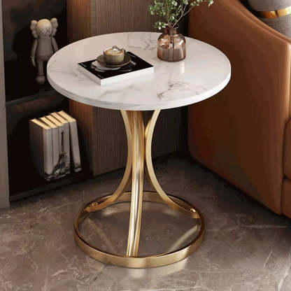 Modern Marble Steel Round Coffee Table