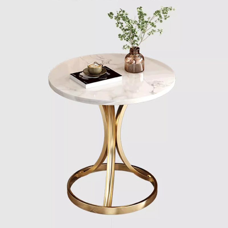 Modern Marble Steel Round Coffee Table