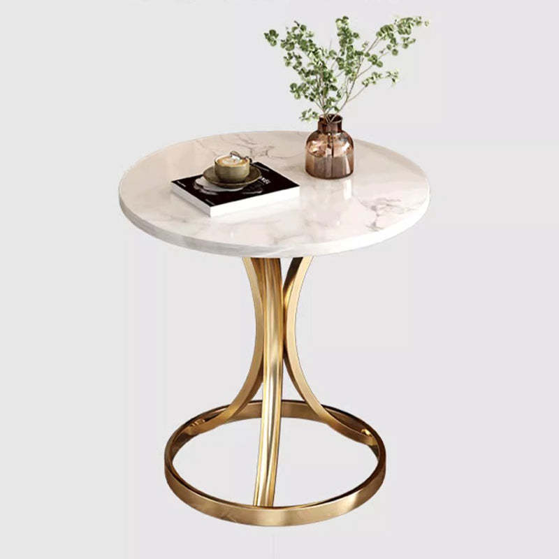 Modern Marble Steel Round Coffee Table
