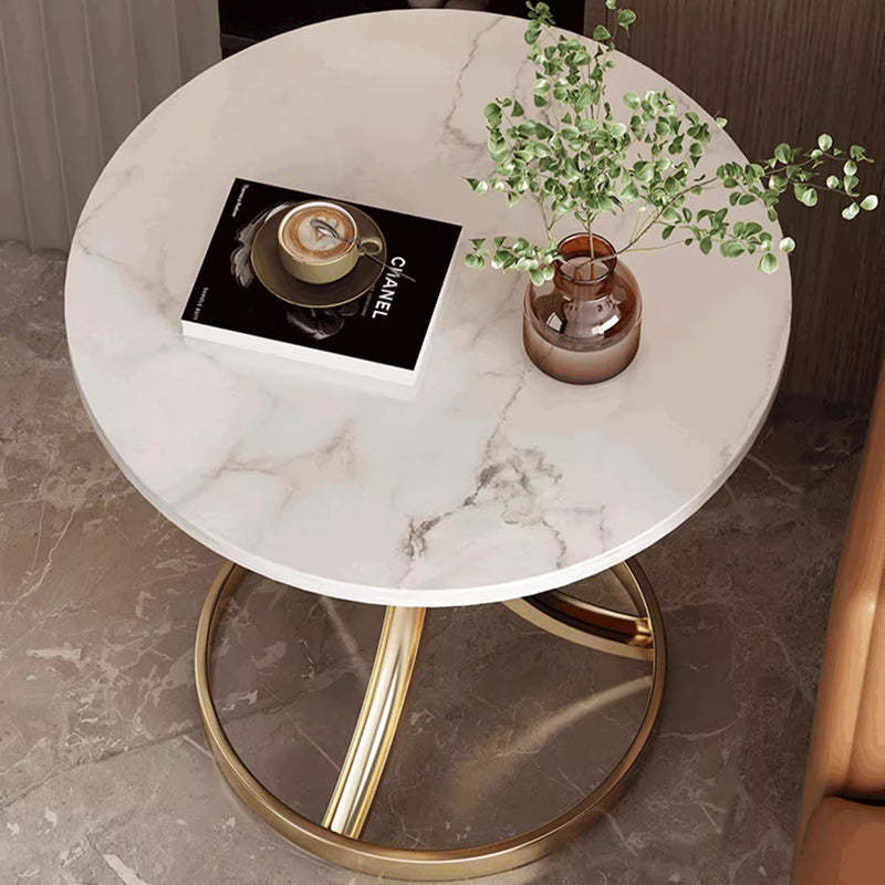 Modern Marble Steel Round Coffee Table