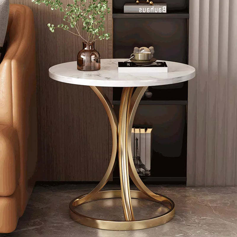Modern Marble Steel Round Coffee Table