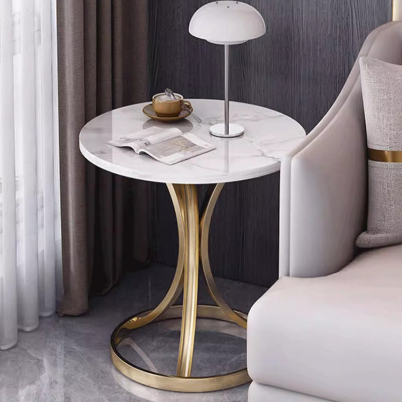 Modern Marble Steel Round Coffee Table