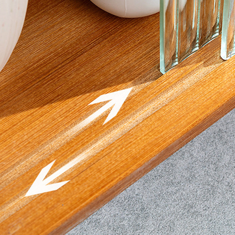 Minimalist Bamboo Glass Metal Movable End Table — B / Teal