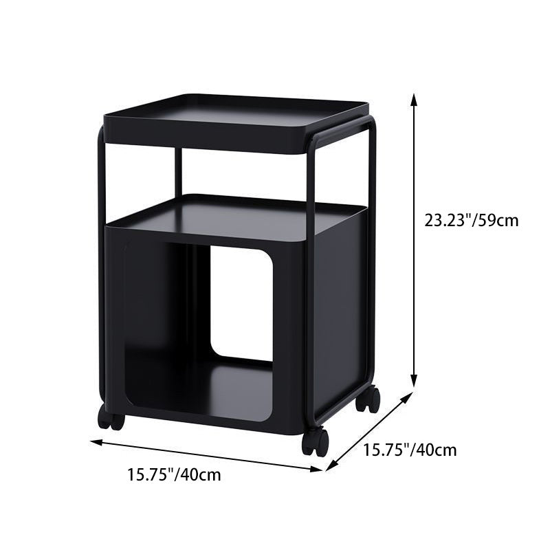 Minimalist Iron Rounded 3-Tier End Table