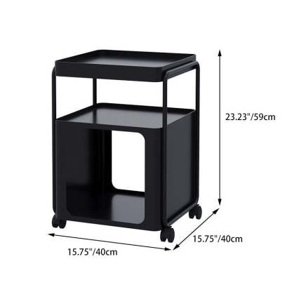 Minimalist Iron Rounded 3-Tier End Table
