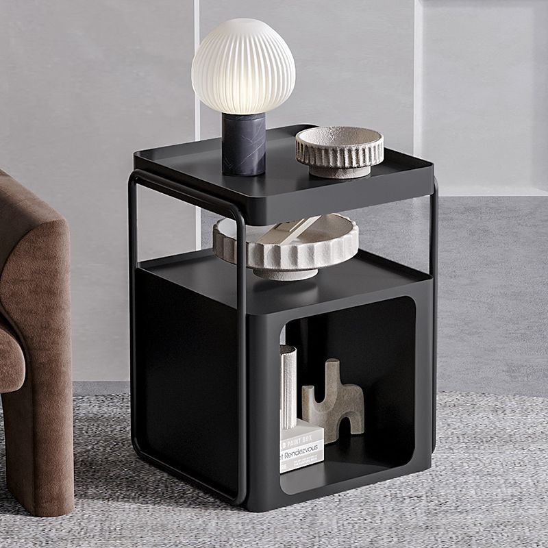 Minimalist Iron Rounded 3-Tier End Table