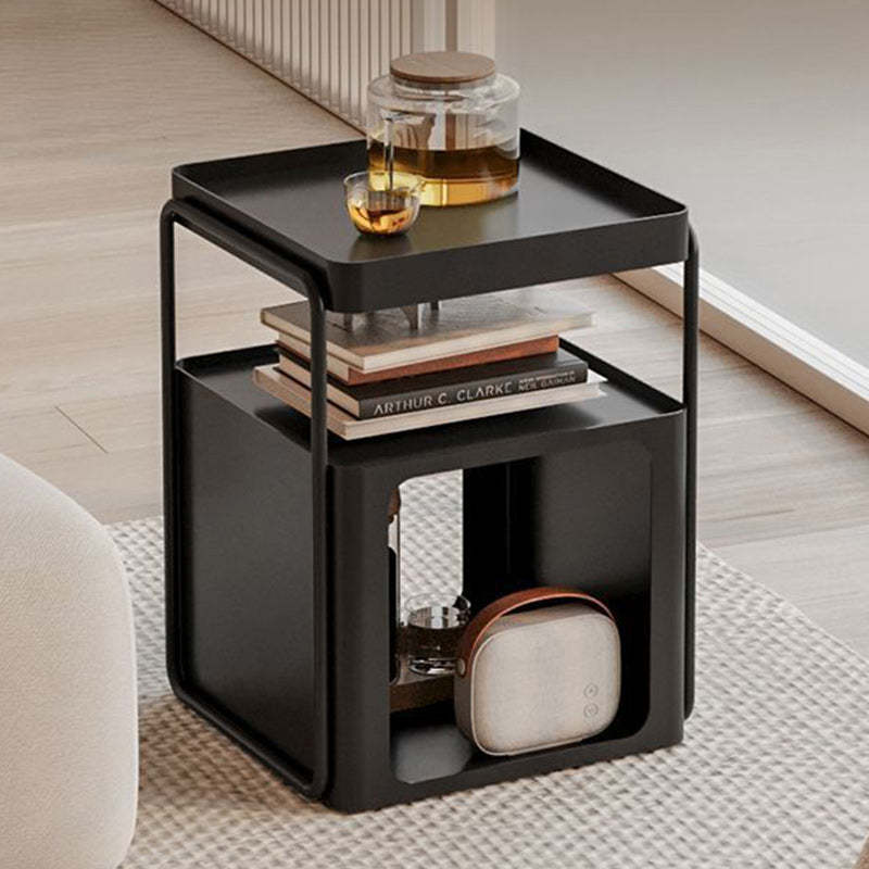 Minimalist Iron Rounded 3-Tier End Table