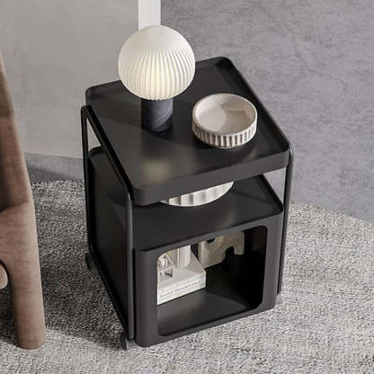 Minimalist Iron Rounded 3-Tier End Table