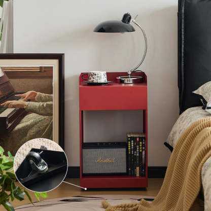 Retro Steel Movable End Table 3-Tier