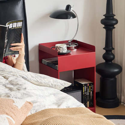 Retro Steel Movable End Table 3-Tier