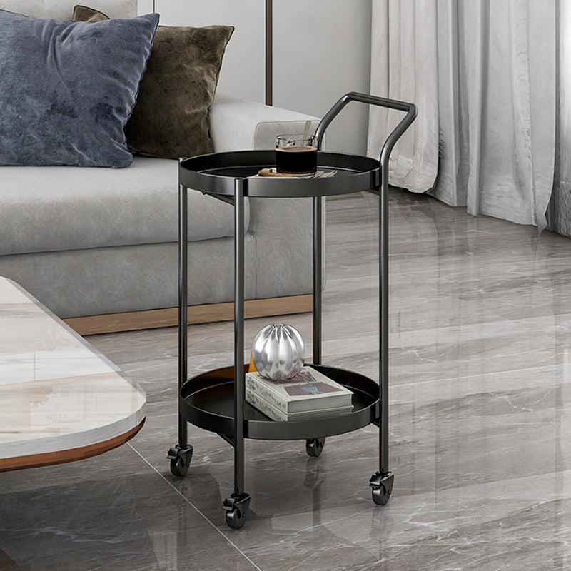 Nordic Iron Movable Side Table 2/3-Tier — 3 - With Handle / Gold