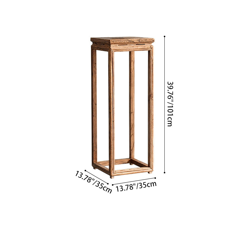 Vintage Wood Plant Shelf Side Table