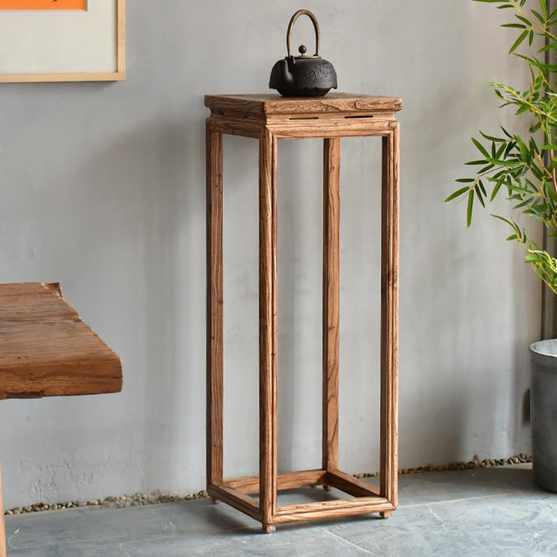 Vintage Wood Plant Shelf Side Table