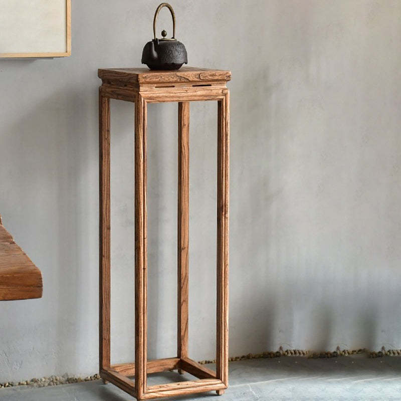 Vintage Wood Plant Shelf Side Table
