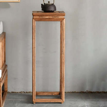 Vintage Wood Plant Shelf Side Table