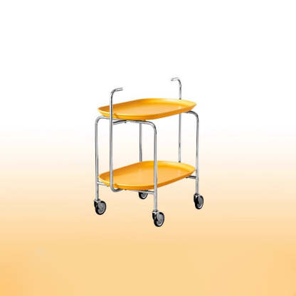 Nordic Steel Oval Movable Side Table 2-Tier