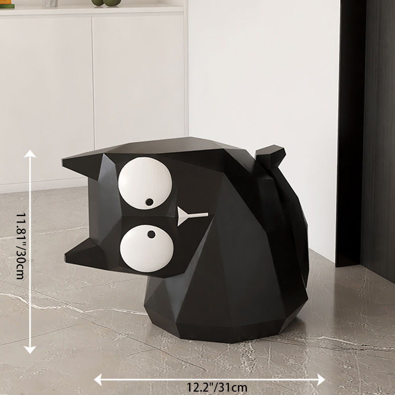Resin Black Cat End Table